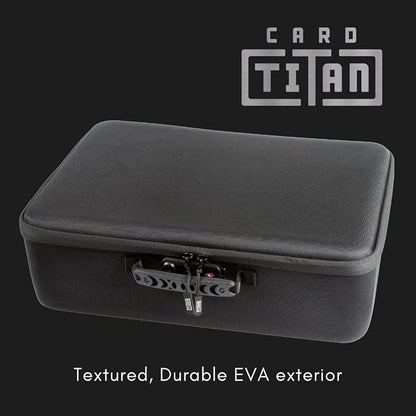 Card Titan Toploader and One Touch Trading Card Storage Box with Zipper Lock - Sports Card Deck Box Fits Up to 400 Sleeved Collectible Sports Cards or up to 80 Magnetic Cases