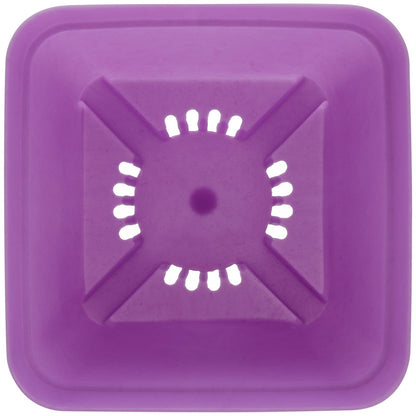 HOIGON 100 Pack 3 Inch Purple Square Nursery Pot, Durable Thickened Plastic Nursery Pots with Drain Holes, Small Square Planting Containers for Flower Tomatoes Basil