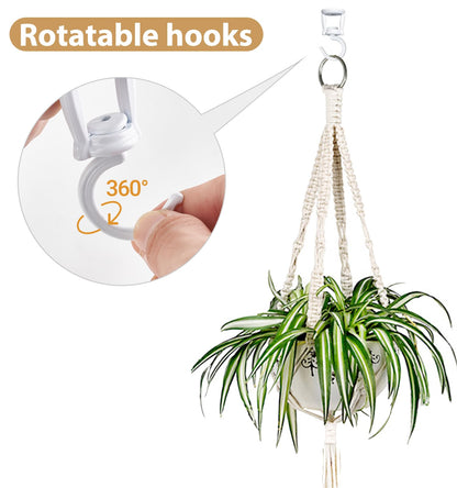 Mkono Macrame Plant Hanger and Ceiling Hooks Set