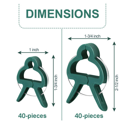 Yinghezu 80 Pcs Plant Support Clips,Flower and Vine,Garden Tomato Plant Support Clips for Supporting Stems,Vines Grow Upright Climbing,Tool for Straightening,Tomato Cage,Trellis. 2 Sizes in one Pack