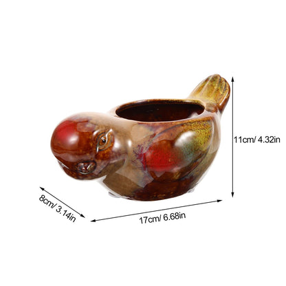 IMIKEYA Ceramic Planter Pot Small Bird Succulents Flower Pot for Indoor Outdoor Gardening Balcony Decorative