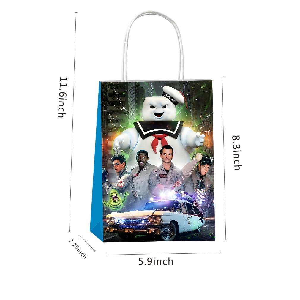 SDONY 12pcs Ghost Party Gift Bags with Handles, Ghost Birthday Party Supplies for Party Decorations