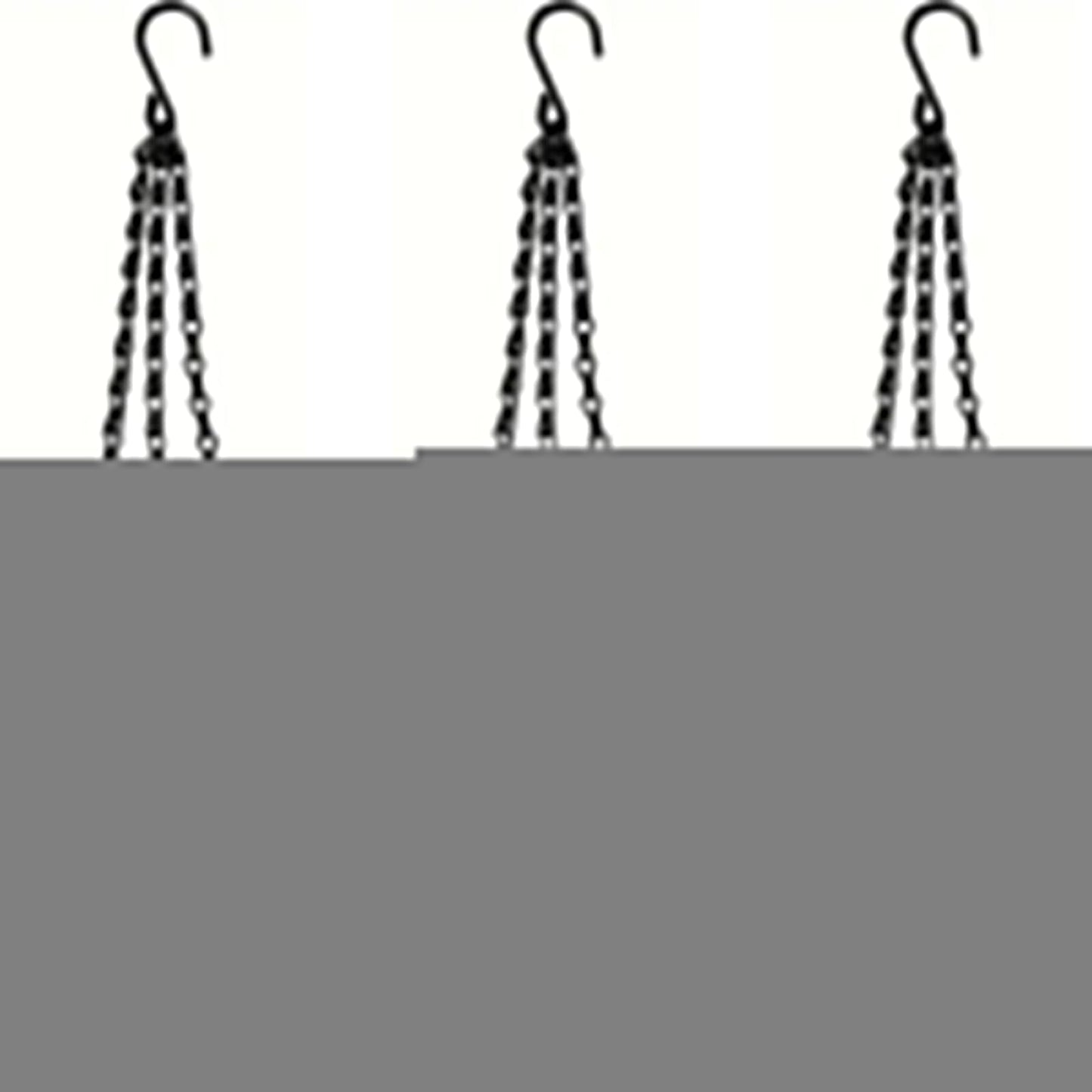 Tgpiao Hanging Basket Chain, 3 Sets Plant Hanger Metal Chains with Clips for Flower Pots, Planters, Bird Cage, Lanterns(Black) (Clips)