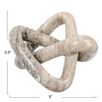 Creative Co-Op Modern Decorative Marble Link Knot, Beige