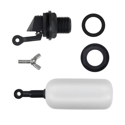 6 Pack Float Ball Valve, 3/4 inch, 1/2 Inch NPT Thread, OD. 0.84 inch (21.34mm), Adjustable Arm for Livestock Water Trough, Aquariums, Hydroponics - Automatic Fill and Control Water Level