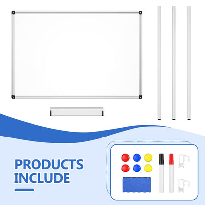 Whiteboard Easel 36 x 24 Inches, Magnetic Portable Dry Erase Board with Adjustable Tripod Stand, White Board Easel Stand for Office, Classroom & Home Teaching