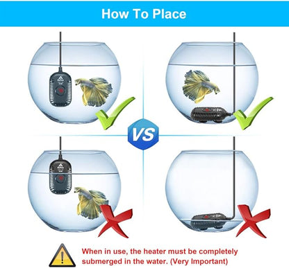 DaToo Small Aquarium Heater 50W Mini Fish Tank Heater 50 Watt Submersible with LED Temperature Display
