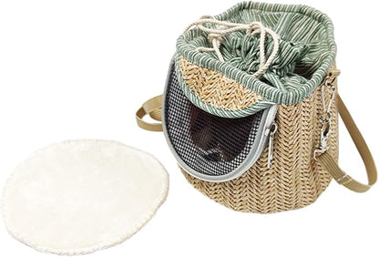 Baoblaze Bird Carrier Bag Shoulder Bag Cage Portable Cage Travel Bag Outdoor Parrot Bag Crossbody for Parakeets Small Birds Lovebirds, Light Green