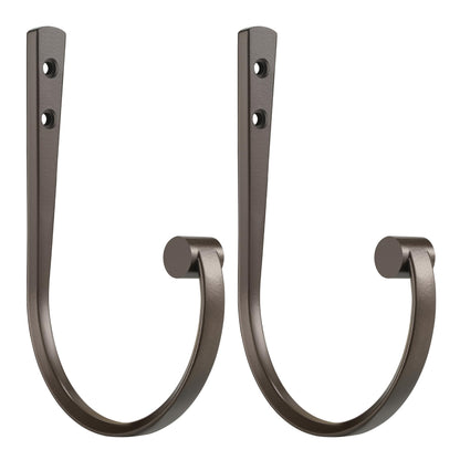 Mayrhyme Curtain Holdbacks 2Pcs,Dark Bronze Barrel Zinc Alloy Curtain Tiebacks,Wall Mounted Curtain Holders for Drapes.