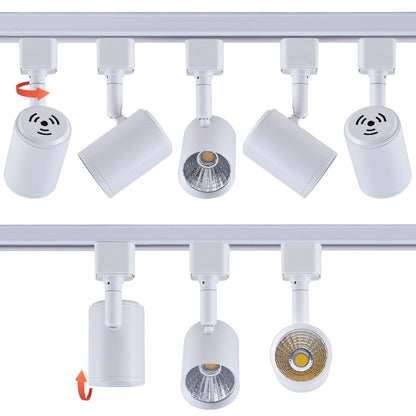mirrea 12 Pack LED Track Lighting Heads Compatible with Single Circuit H Type Rail Ceiling Spotlight for Accent Task Wall Art Exhibition Lighting 6.5W White Painted (4000K Neutral White)