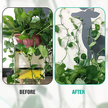 Hulezt Plant Climbing Wall Fixture Clips, 2026 New Plant Clips for Climbing Plants, Green Leaf Shaped Self-Adhesive Plant Wall Clips for Vine Support Traction and Cable Organization (60, Green)
