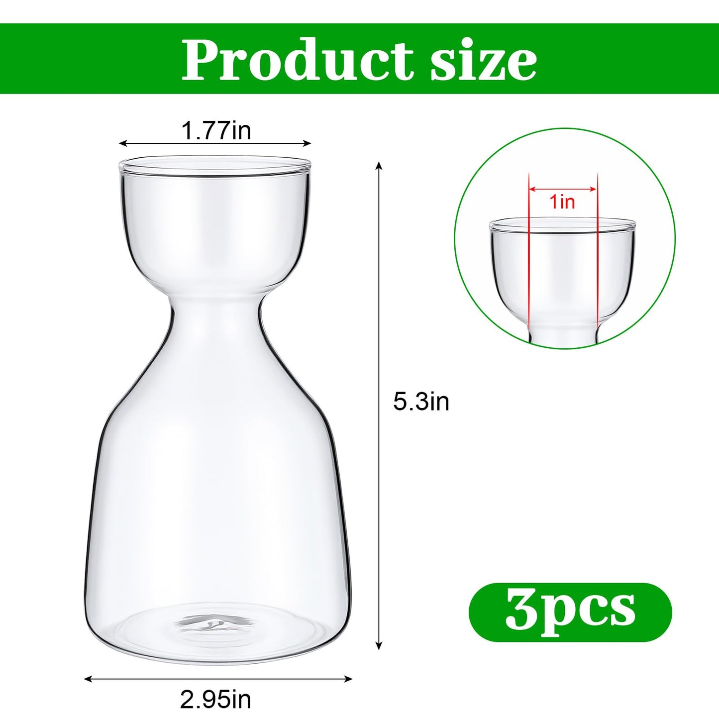 3 Pcs Acorn Vases Glass Avocado Vase Avocado Glass Vase for Growing, Hydroponics Terrariums Pot Deco Indoor Bulb Vasees Propagation Vases for Home Table Desk Indoor Decor Gardening Lover Gifts