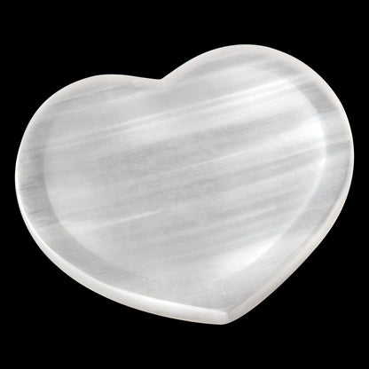 Orientrea Selenite Bowl – 3.9" Selenite Crystal Bowl Heart Shape for Energy Cleansing, Charging, Meditation, Home Decor & Healing Crystals, Crystals and Healing Stones