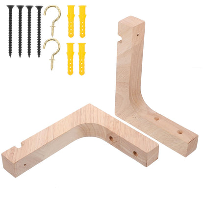 TIDTALEO 2pcs Wooden Plant Hanger Hooks Heavy-Duty Wall Mount Brackets for Indoor and Outdoor Hanging Pots Sturdy Natural Wood Plant Holder Stand for Wall Hanging and Flowerpots