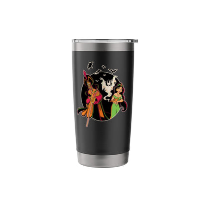 Disney Princess Jasmine and Jafar Aladdin Halloween Bats Stainless Steel Insulated Tumbler