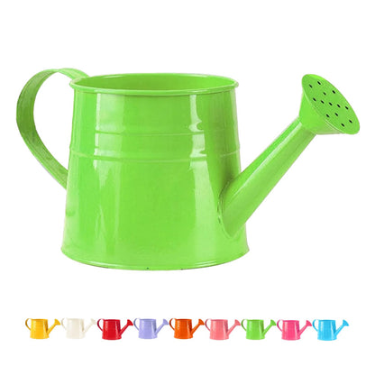 Plant Watering Can, 1L Metal Flower Garden Watering Can, Lightweight Durable Decorative Sprinkling Can for Indoor Outdoor Plants, Patio, Balcony & Garden (Green)