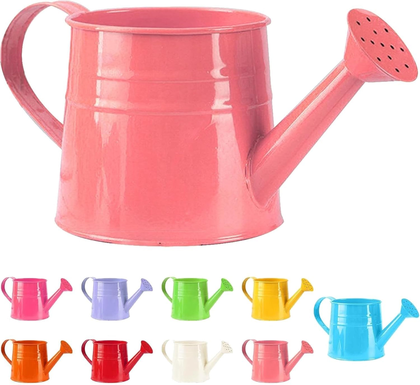 Watering Can, 1L Metal Flower Garden Watering Can, Lightweight Durable Decorative Gardening Tool for Outdoor Indoor Plants Lawn Garden (Pink)