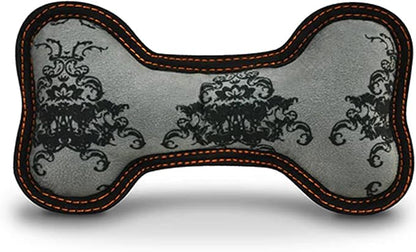 P.L.A.Y. Stuffed Dog Toys - ECO Bones - Extra Durable Squeaker Chew Toy, Great for Teething Puppies & Small, Medium, Large Dog Breeds - Machine Washable, Recycled Materials (Royal Crest, Small)