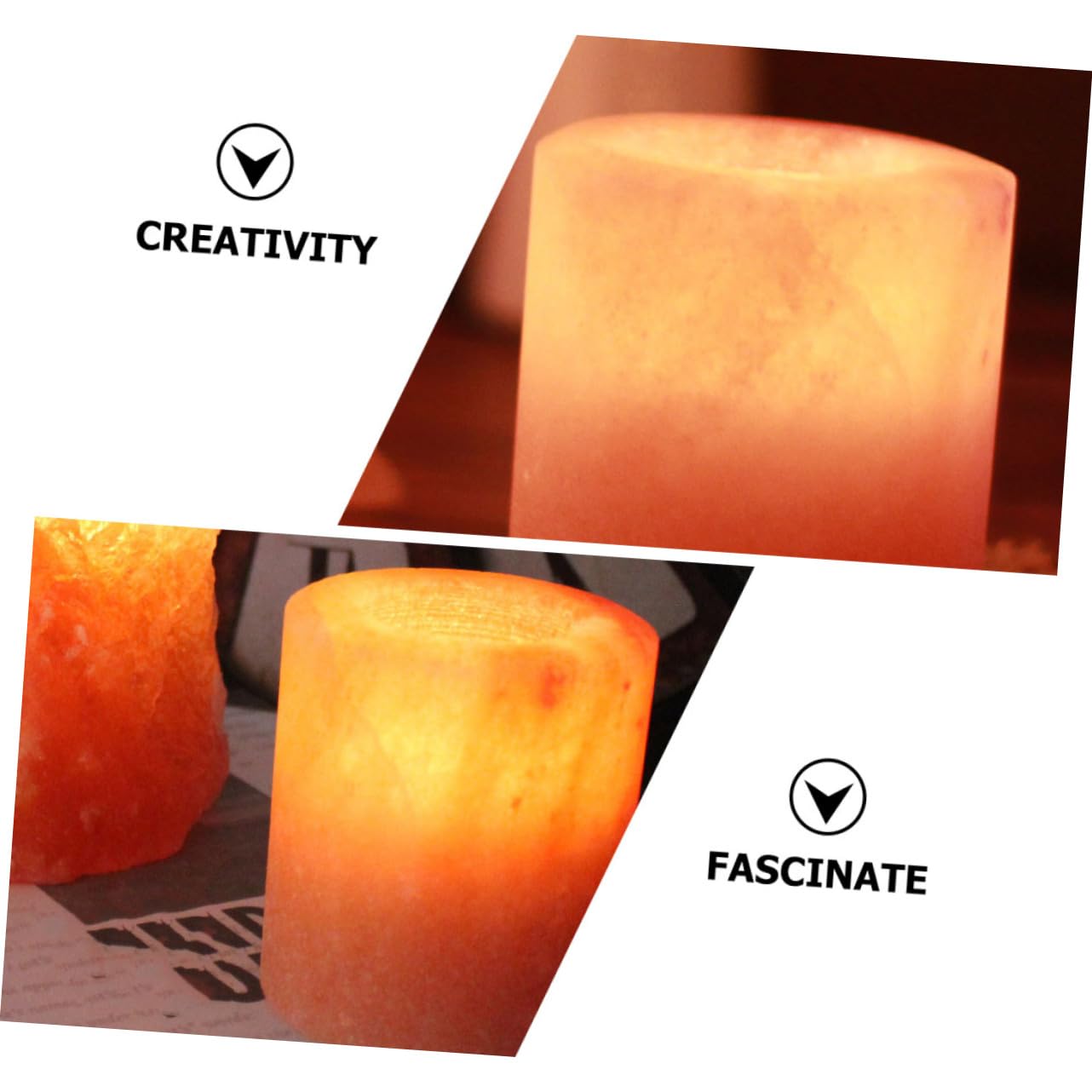 Healifty Himalayan Crystal Salt Candle Holder Adjustable Taper Candle Stand for Meditation Yoga and Home Decor Natural Handcrafted Decorative Centerpiece for Dining Table and Relaxation