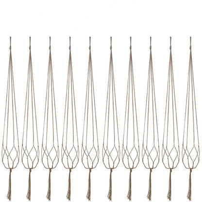 Plant Hanger, 10 Pieces 40'' Macrame Plant Hangers, Hanging Planters for Indoor Plants Pots, Plant Holder Basket Jute Rope Holder for Indoor Outdoor Garden Home Decorations (Natural)