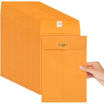 Teling 50 Pcs 5 x 7.5 Manilla Envelopes Clasp Kraft Catalog with Closure for Storing Mailing 28 lb Kraft Envelope Paper for Office Document School Business Home
