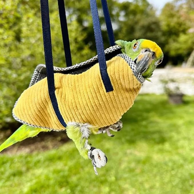 Bird Travel Carrier, Portable Bird Bag with Escape Resistant Outdoor Harness Vest for Small Medium Parrots, Cockatiel, Budgie, Ideal for Travel and Outdoor Adventures (M) (8.5cm)