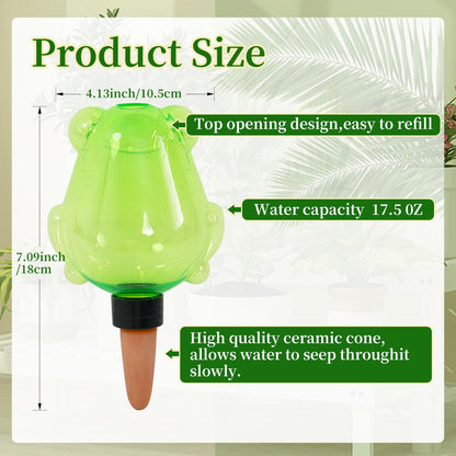 GEWOSI 3 Pack Self Watering Globes for Plant Water Bulbs 13oz Watering Planter Insert Indoor Water Spikes Stakes for Automatic Drip Irrigation Plant Watering Devices