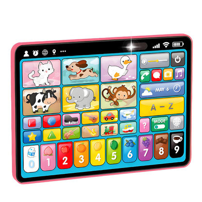 Learning Tablet for Toddlers 1-3 Trilingual Learning Toys with Sounds & Speech Therapy, Montessori Educational Toys for 1 Year Old Boy Girl, Baby Musical Toys 12-18 Months Toddler Toys Age 1-2-3 Gifts