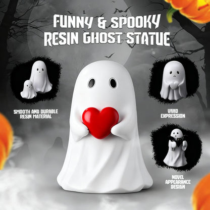 Wesiti 6 Pcs Halloween Ghost Figurine Spooky Resin Ghost Statue Cute Halloween Figurines Decorations Ghosts Figurines Bulk Scary Statue for Gift Props Indoor Home Tabletop Party Decorations, 6 Styles