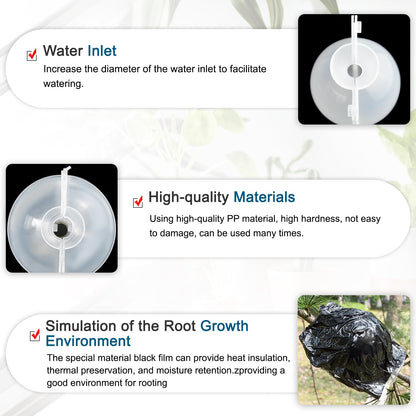 SupKing 8 Pcs Plant Rooting Grow Propagation Ball,Air Layering Kit,Clear Assisted Cutting Rooting,Reusable Plant Rooting Device,High Pressure Ball Grafting Device Root Box for Plants Rose.