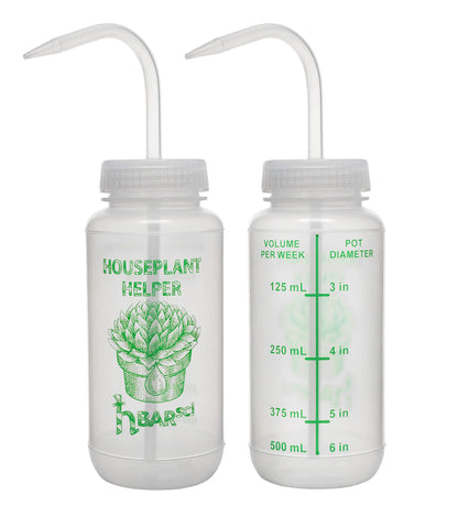 hBARSCI 2PK Houseplant Helper Plant Water Bottle, 16oz -Weekly Irrigation Scale Printed on Side - Plant Watering Devices, Succulent Watering Bottle, Indoor House Plant Waterer, Seed Tray Watering Can