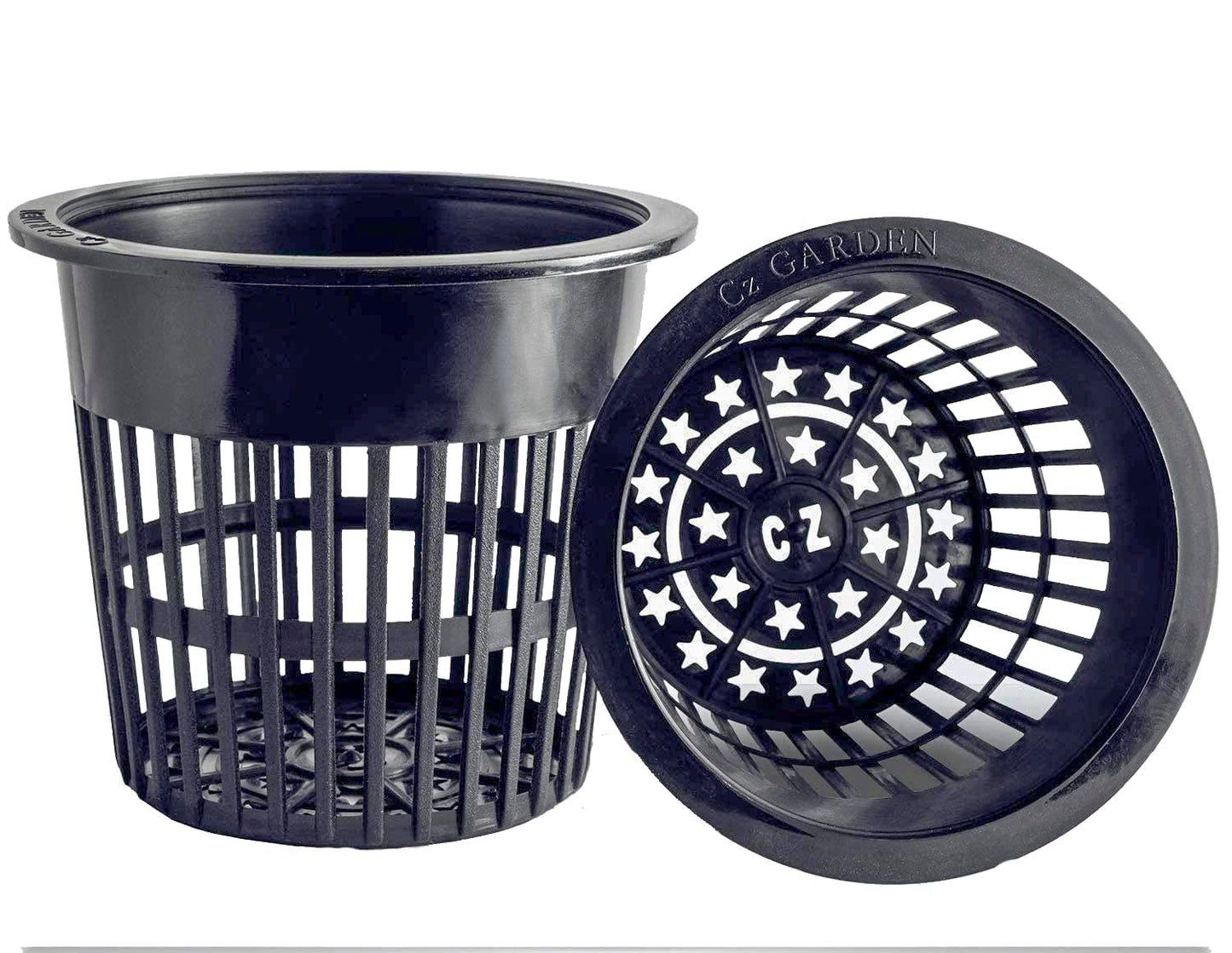 4 inch Net Pots Cz Garden All Star Round Heavy Duty Net Cups WIDE LIP Design - Orchids, Aquaponics, Hydroponics Slotted Mesh
