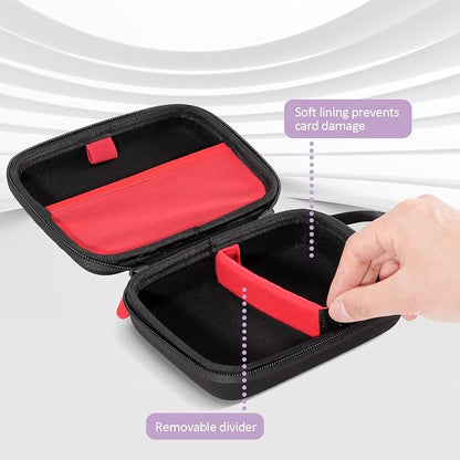 ProCase Hard Playing Card Game Carrying Case, Travel Storage Box Holds 300+ Trading Cards, Bag Holder for Classic Board Game UNO, Five Crowns，SKYJO, PlayMonster and More (Case Only) -Black