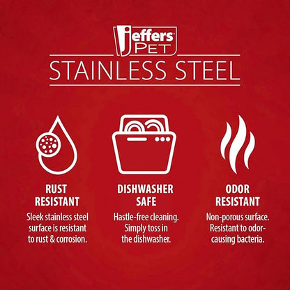 Jeffers Pet Stainless Steel Coop Kennel Cup with Screw On Clamp, 20 Oz – Durable, Rust Resistant Hangable Water & Food Feeder for Kennels, Coops & Cages - Chickens, Duck, Rabbits, Small Animals