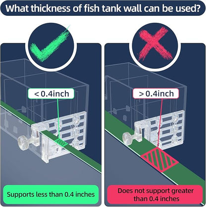 Premium Multi-Layer Aquarium Filter for 5 to 30 Gallon Fish Tanks: Oxygenating Water Wheel, Low-Noise Operation, Dual-Sided Suspension, Transparent (X-Large (30-50 Gallon))