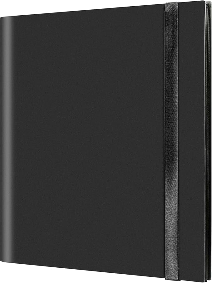 GEAoffice Card Binder, 12 Pockets Trading Card Album Folder, 624 Side Loading Pocket Binder for Yugioh, MTG, TCG, Black