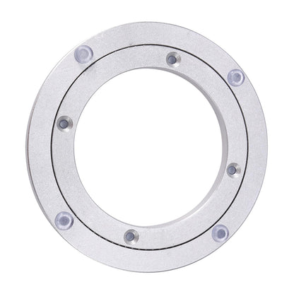 Heavy Duty Aluminium Alloy Rotating Bearing Plate, Round Table Turntable for Dining Cake Display TV Stand, Smooth Swivel Base with Pre Drilled Holes for Easy Mounting (8 inches*H8.5MM)