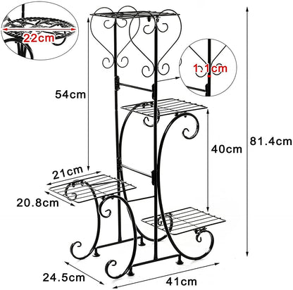 ZEELYDE Plant Stand,Tricycle Plant Stand Flower Pot Cart Bicycle Holder Rack for Home Garden Patio Flower Shelf