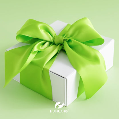 HUIHUANG Lime Green Ribbon 4 inch Wide Double-Faced Satin Ribbon for Chair Sashes, Christmas Tree, Large Bows Making, Gift Wrapping, Flower Bouquet, DIY Crafts, Halloween Decor-10 Yards/Roll