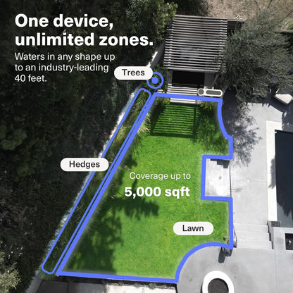 OtO Lawn Smart Sprinkler – App-Controlled Precision Watering, Solar-Powered, Weather Intelligence, Rain Skips, Quick Install, Covers 5,000 sq ft, Water-Saving Irrigation System