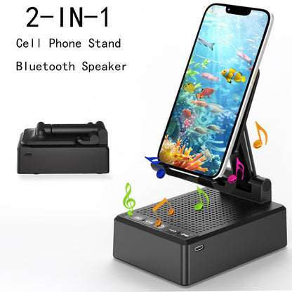 Birthday Gifts for Mother Father ,Cell Phone Stand with Wireless Bluetooth Speaker and Antislip Base HD Surround Sound for Home and Outdoors with Bluetooth Speaker for Desk Compatible with iPhone