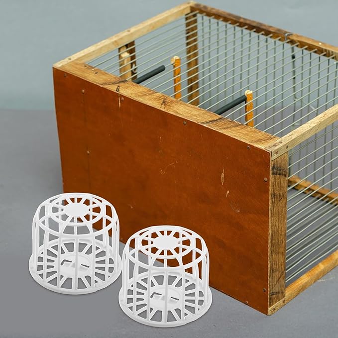 SHINEOFI 4pcs Plastic Bird Nest Box for Canaries and Birds Multipurpose Breeding Nest Basket Hollow Cage Storage Tidy Nesting Material Holder for Finch and Parrot