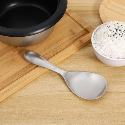 Cabilock Stainless Steel Rice Spoon, 7.87In Non-Stick Rice Serving Paddle Scratch-Resistant for Home Kitchen and Restaurant