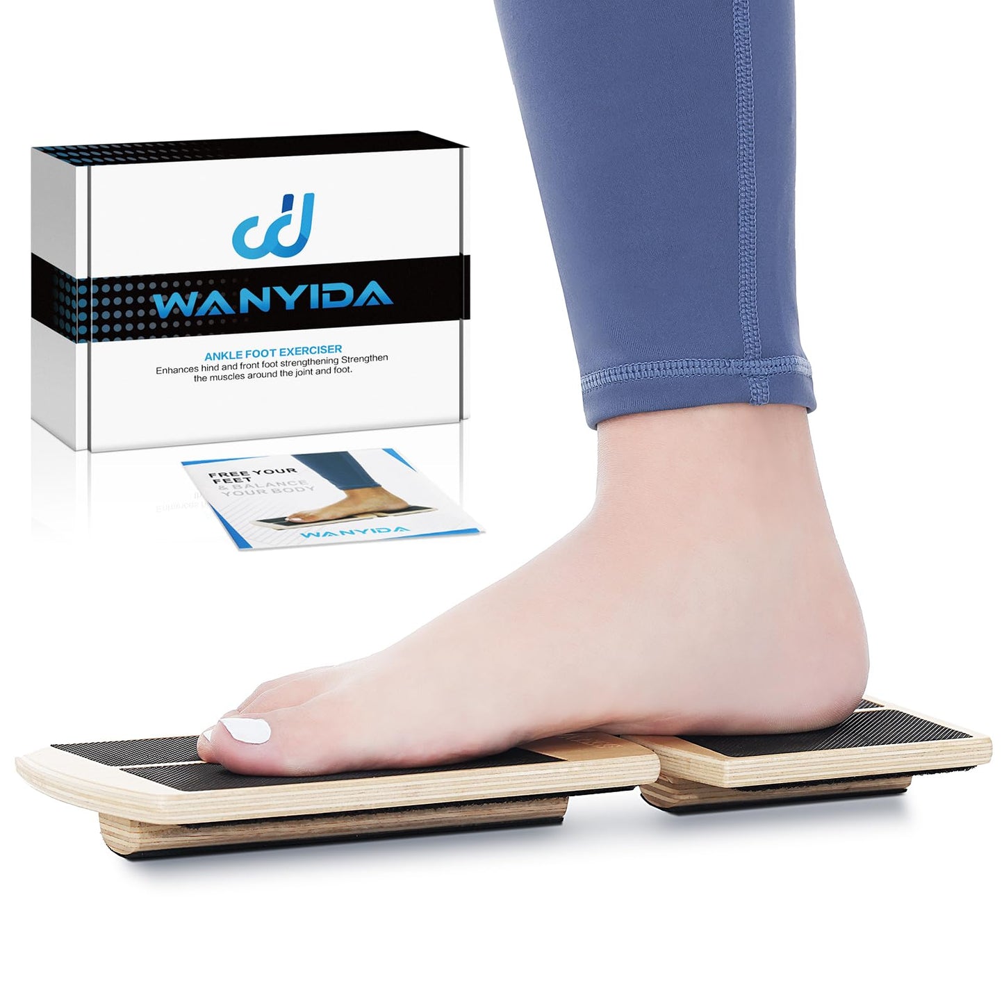 Ankle Foot Strengthener Exerciser for Sprained. Single Leg Balance Board, Posture Corrector, Foot Stretcher for Plantar Fasciitis Relief, FSA/HSA Eligible