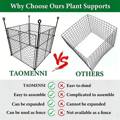 5 Pack Plant Protectors from Animals, 20Pcs 1" Mesh DIY Plant Cages 13.8"x13.8"x12", Metal Garden Animal Barrier with Stakes, Keep Rabbits & Chipmunks Out for Vegetables, Shrubs & New Plants