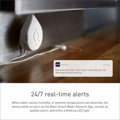 Moen 900-006 Flo by Moen 1-Inch Smart Water Shutoff with 920-005 Flo by Moen Smart Water Detector, 3-Pack
