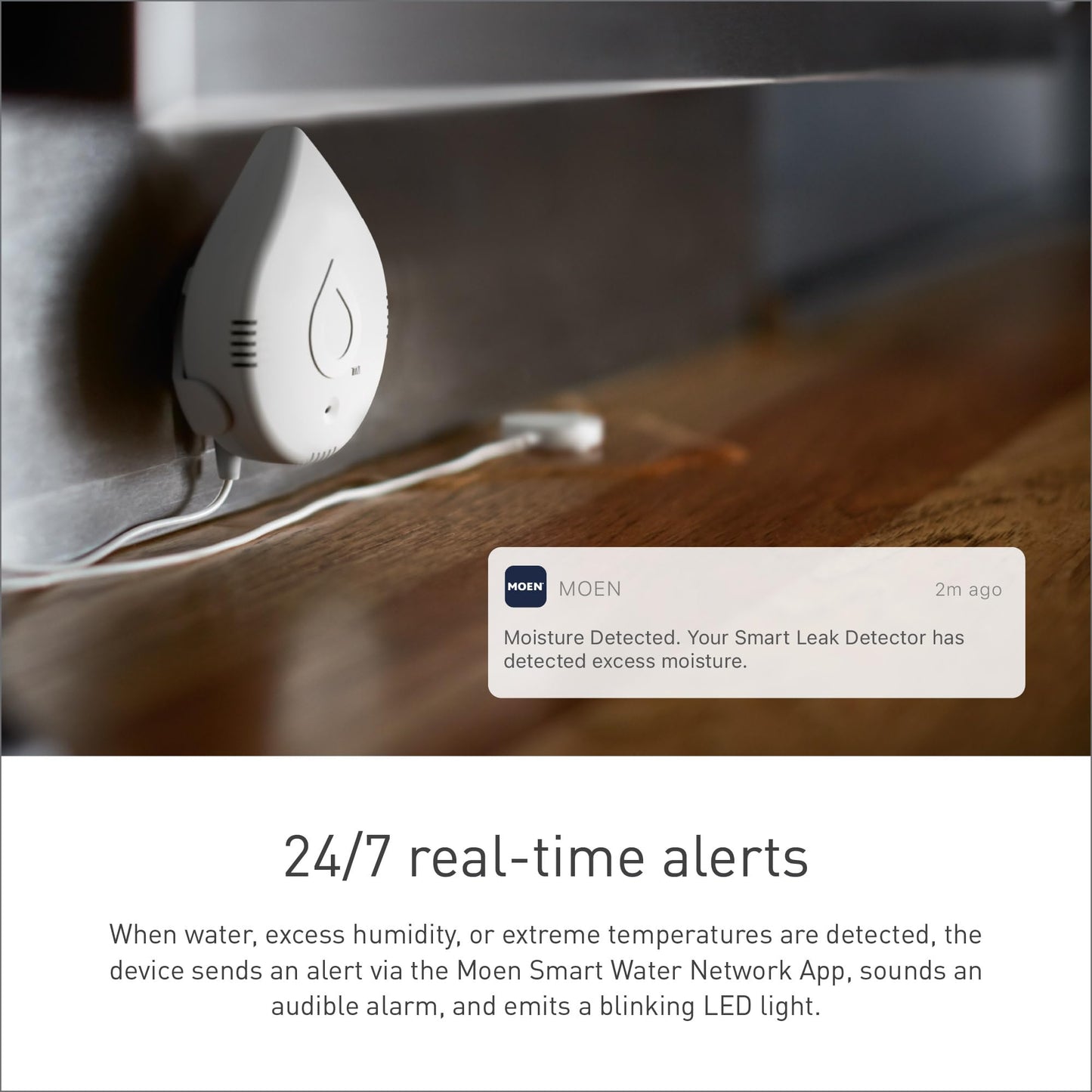 Flo by Moen 1-1/4-Inch Smart Water Shutoff with Smart Water Detector, 1-Pack