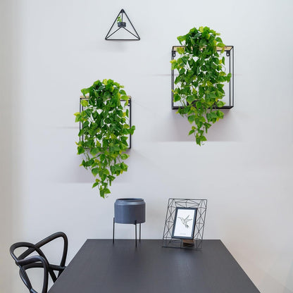 BLEUM CADE Fake Hanging Plants, 4pcs Artificial Pothos Vines Greenery for Wall Home Living Room Office Indoor Outdoor Decor (No Baskets)