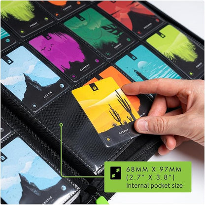 Vault X 12 XL Pocket Zip Binder, 624 Cards, Exo-Tec Material, 26 Side-Loading Pages (Black)