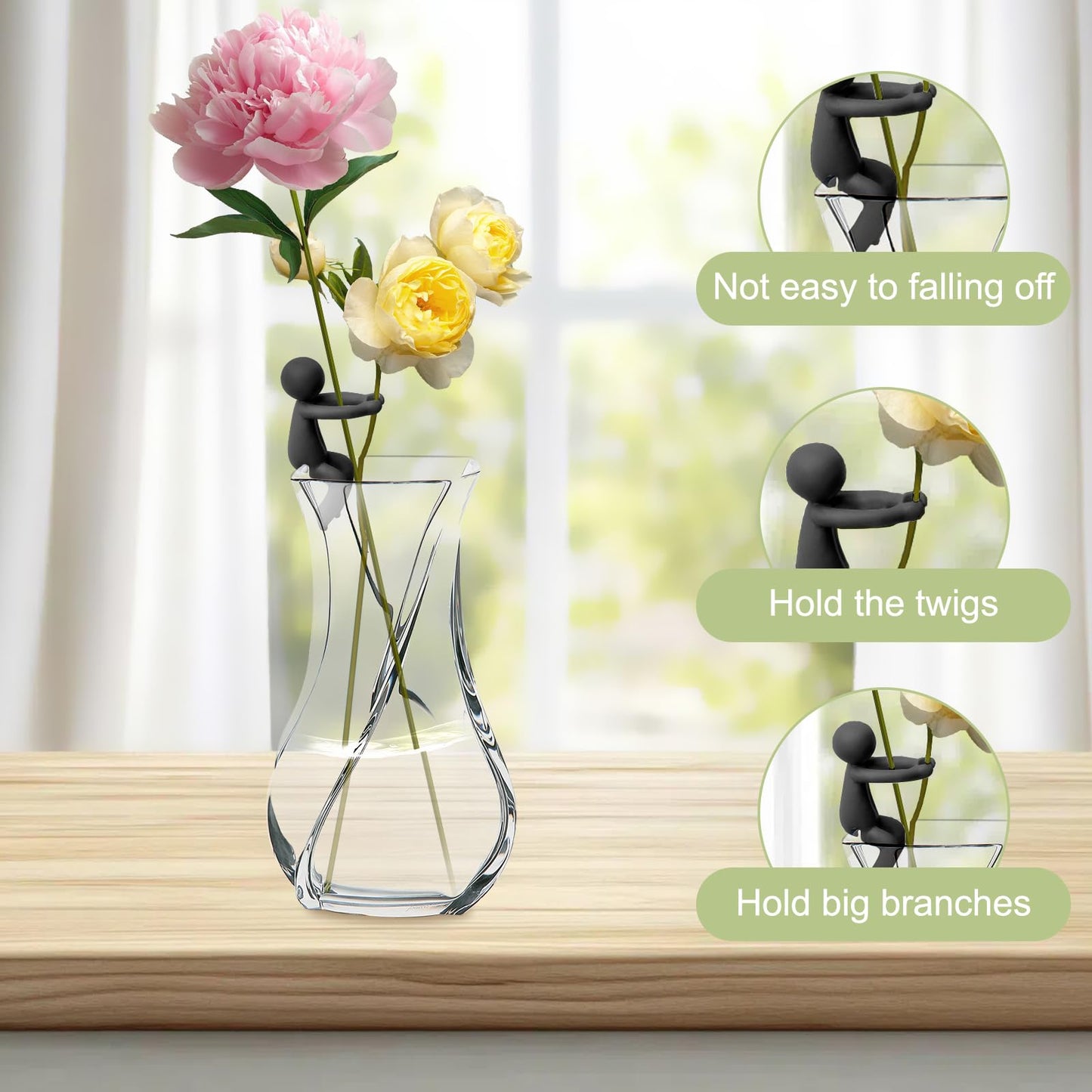 BlissfulSGDM Plant Propagation Buddy, 3pcs Plant Cutting Holder, Plant Buddy Propagation Plant Support for Sprouts, Propagation Buddy for Indoor Gardens Or for Stems, Shoots and Cuttings